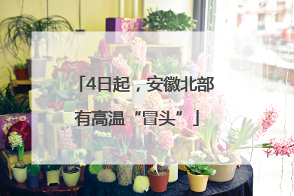 4日起，安徽北部有高温“冒头”